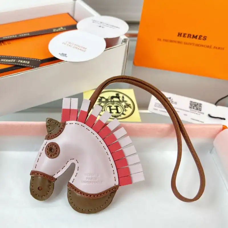 Cheap Hermes Geegee Charm Leather In Light Pink