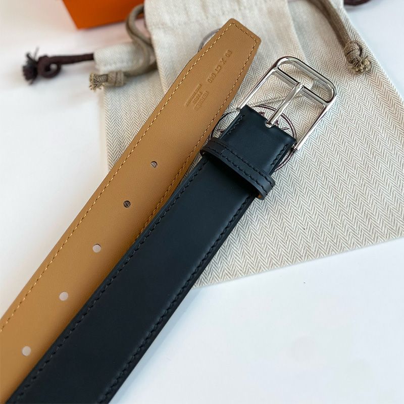 Hermes H Romain 35 Belt Taurillon Gaucho Leather In Black