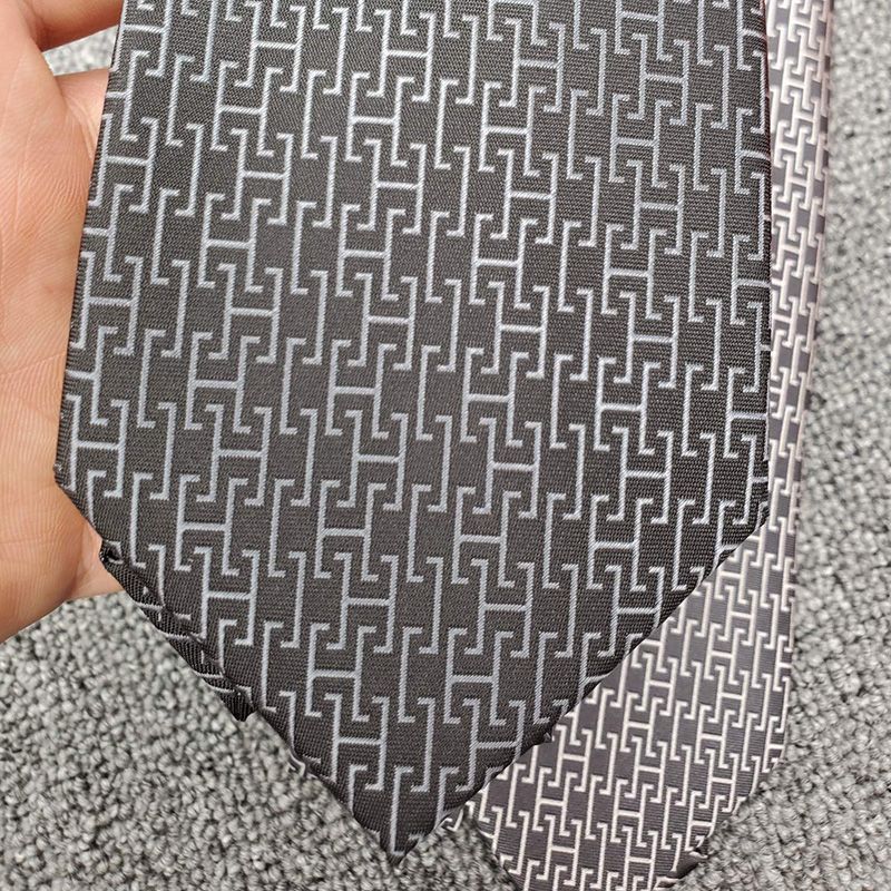 Hermes H Sabot Tall Tie In Black