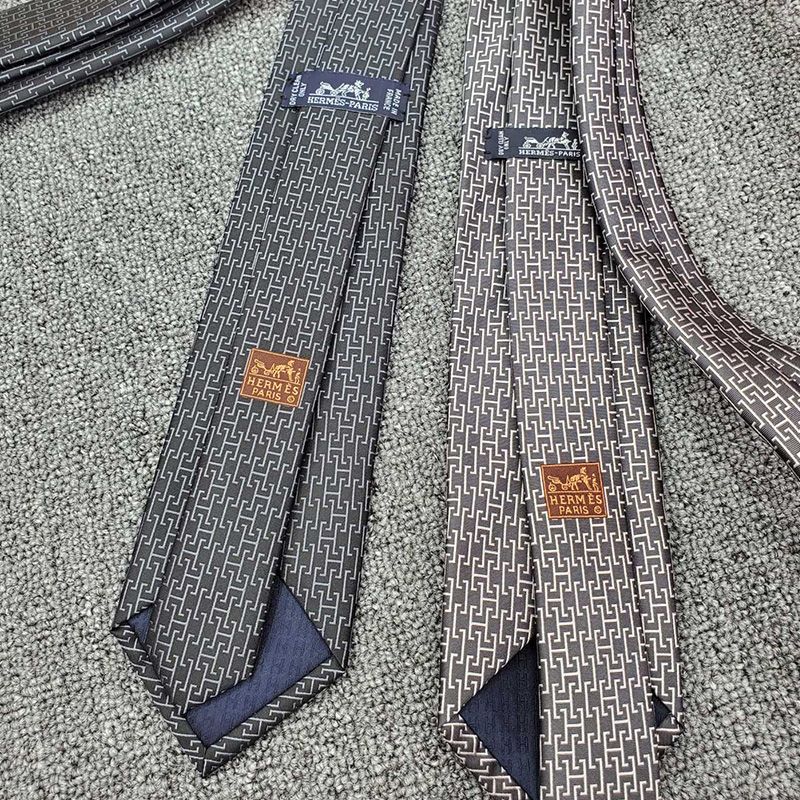 Hermes H Sabot Tall Tie In Grey