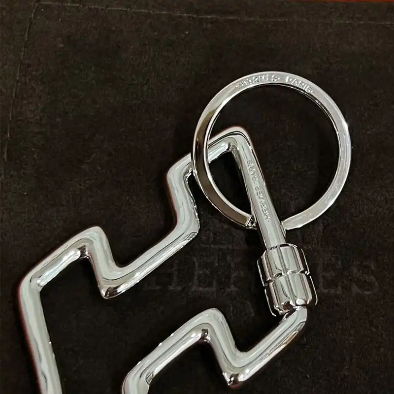 Cheap Hermes H Too Speed Keyring Metal In Silver