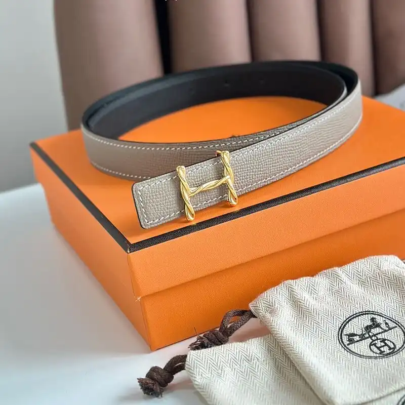 Affordable Hermes H Torsade 24 Reversible Belt Leather In Black Grey