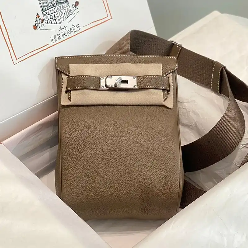 Affordable Hermes Hac a Dos PM Backpack Togo Leather Palladium Hardware In Khaki