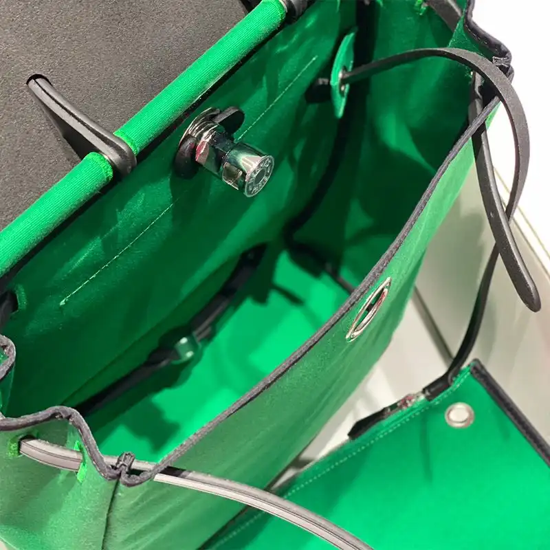 Affordable Hermes Herbag A Dos Zip Backpack Canvas Palladium Hardware In Green