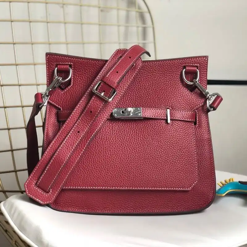 Affordable Hermes Jypsiere Bag Clemence Leather Palladium Hardware In Burgundy