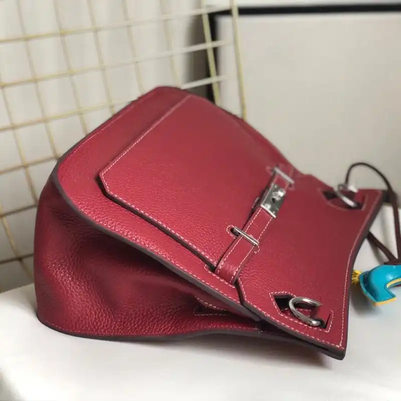 Affordable Hermes Jypsiere Bag Clemence Leather Palladium Hardware In Burgundy