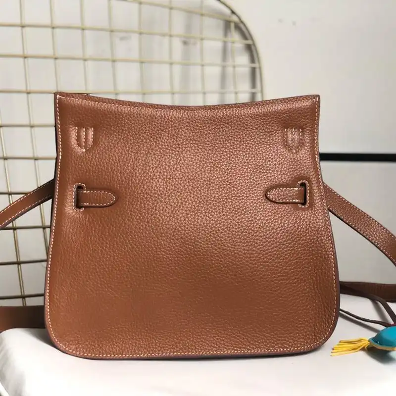 Affordable Hermes Jypsiere Bag Clemence Leather Palladium Hardware In Caramel