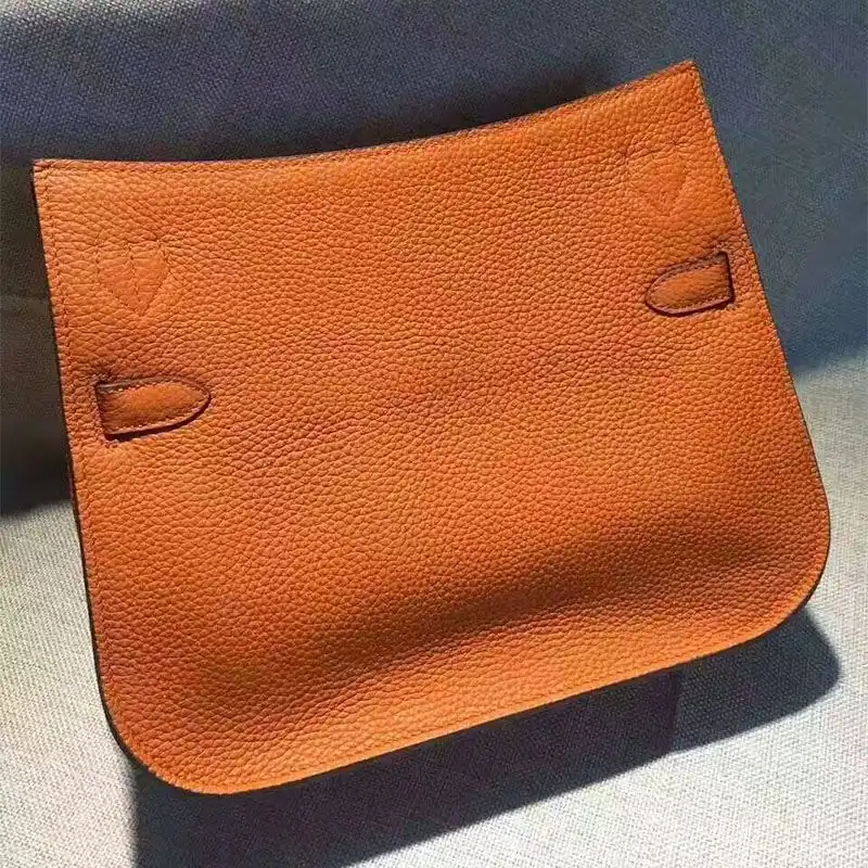 Cheap Hermes Jypsiere Bag Clemence Leather Palladium Hardware In Orange