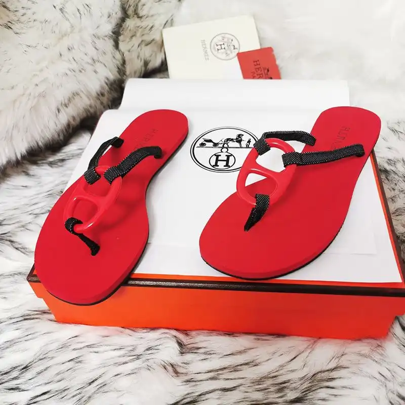 Hermes Kala Nera Slides Women Rubber In Red