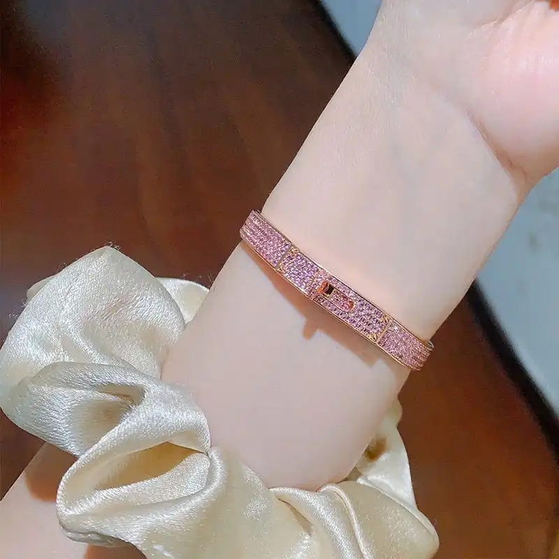 Cheap Hermes Amethyst Bracelet In Gold