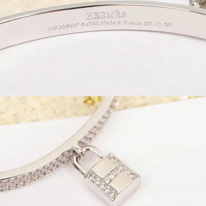 Affordable Hermes Kelly Clochette Bracelet With Crystal Silver