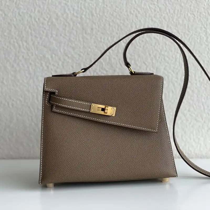 Affordable Hermes Kelly En Desordre Bag Epsom Leather Gold Hardware In Khaki