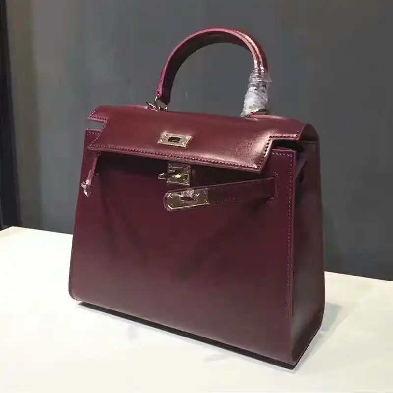 Affordable Hermes Kelly Bag Box Leather Gold Hardware In Burgundy