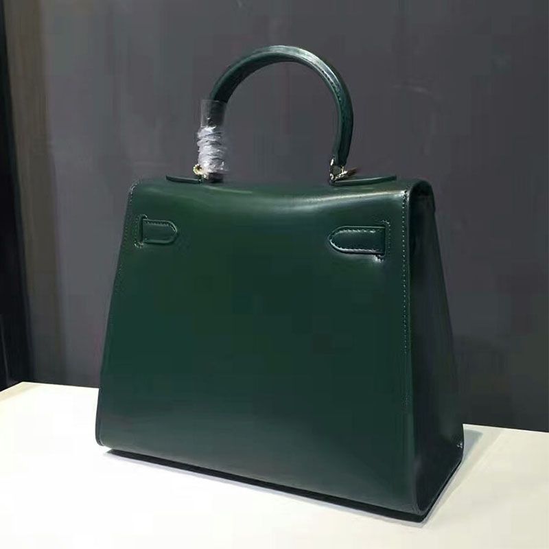 Hermes Kelly Bag Box Leather Gold Hardware In Green