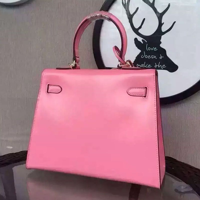 Hermes Kelly Bag Box Leather Gold Hardware In Pink