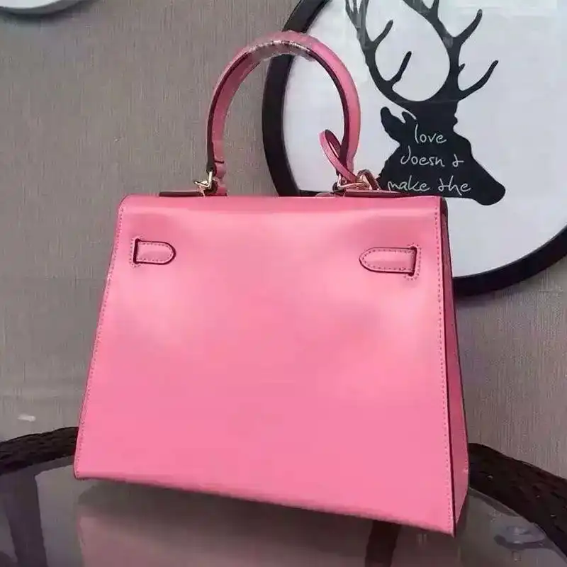 Cheap Hermes Kelly Bag Box Leather Gold Hardware In Pink