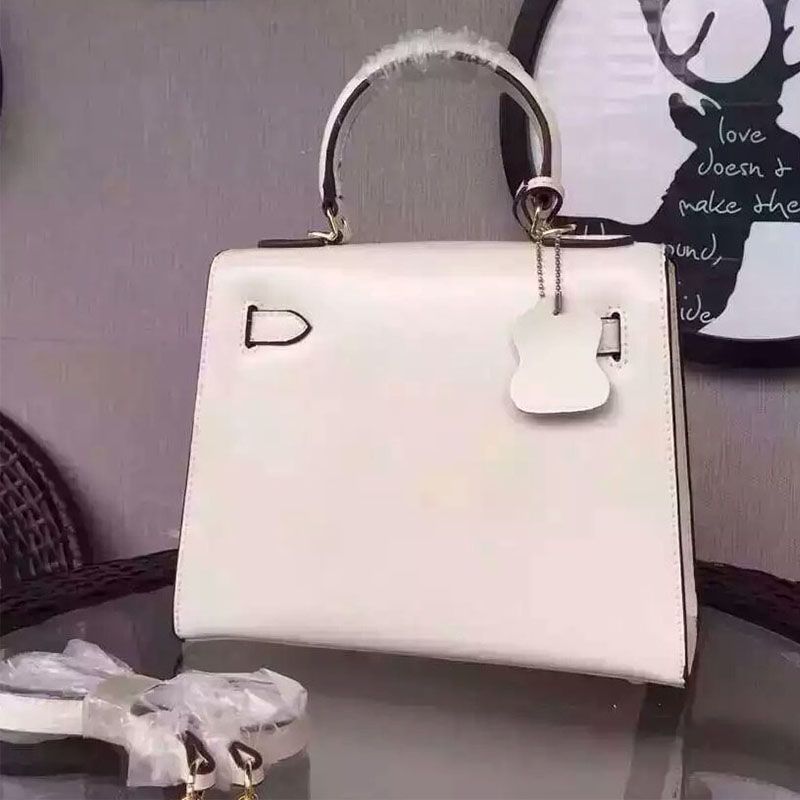 Hermes Kelly Bag Box Leather Gold Hardware In White