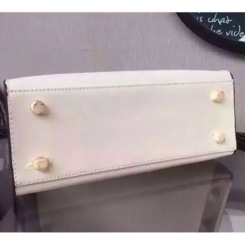 Affordable Hermes Kelly Bag Box Leather Gold Hardware In White