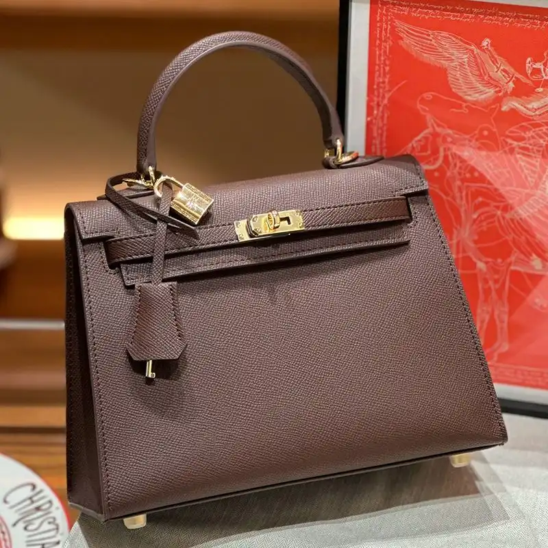 Affordable Hermes Kelly Bag Epsom Leather Gold Hardware In Coffee