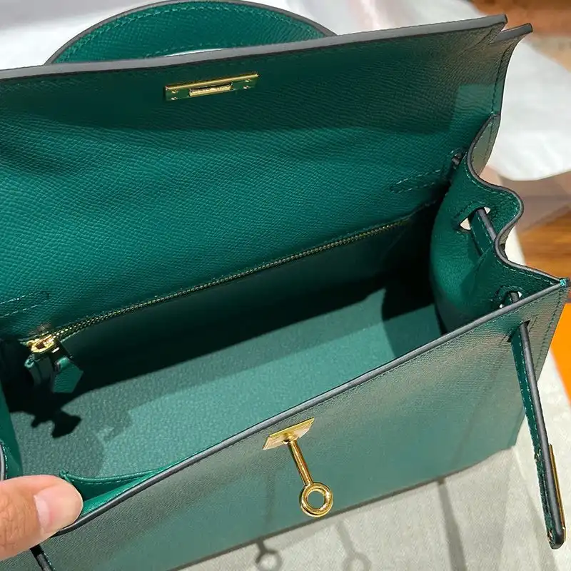 Affordable Hermes Kelly Bag Epsom Leather Gold Hardware In Green