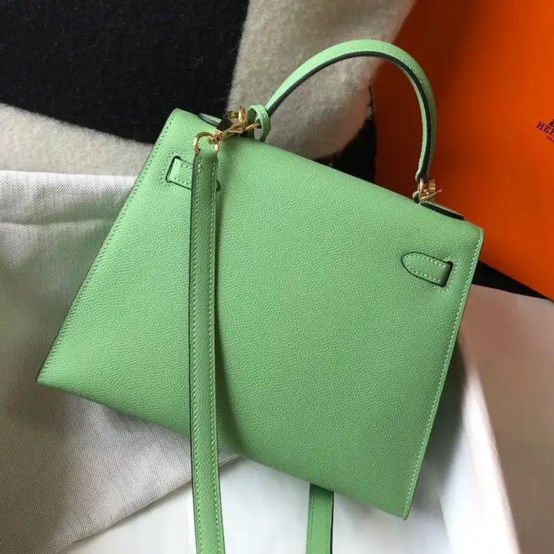 Affordable Hermes Kelly Bag Epsom Leather Gold Hardware In Mint Green