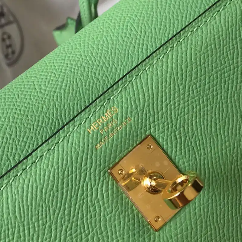 Affordable Hermes Kelly Bag Epsom Leather Gold Hardware In Mint Green