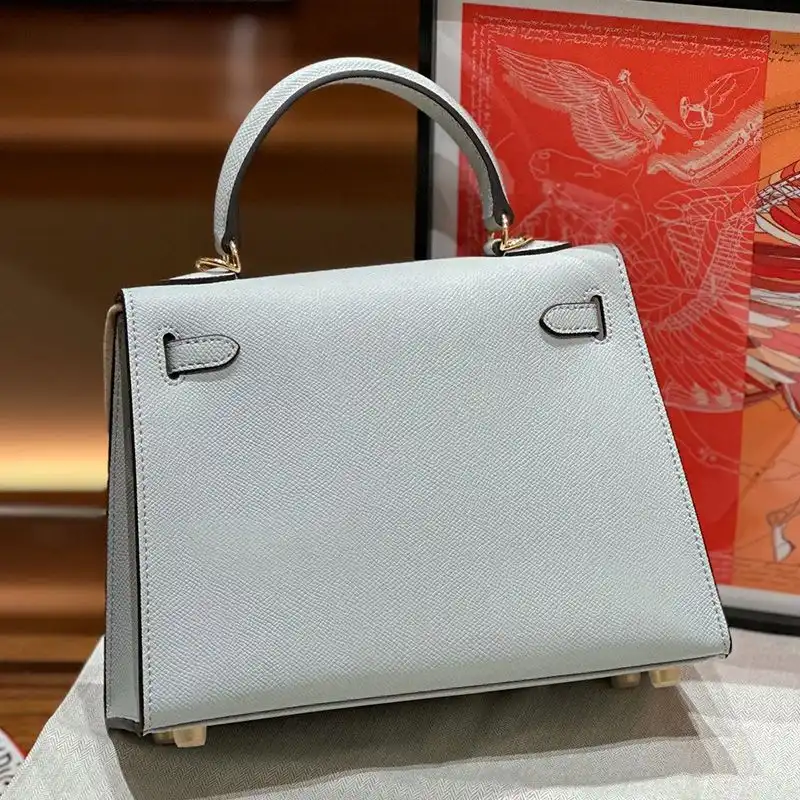 Affordable Hermes Kelly Bag Epsom Leather Gold Hardware In Sky Blue