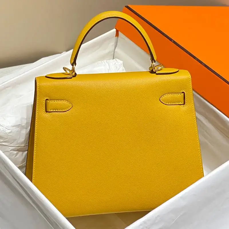 Cheap Hermes Kelly Bag Epsom Leather Gold Hardware In Yellow