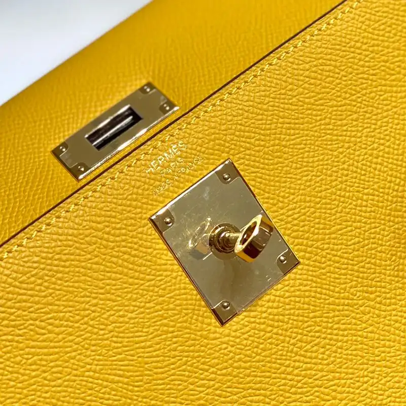 Cheap Hermes Kelly Bag Epsom Leather Gold Hardware In Yellow