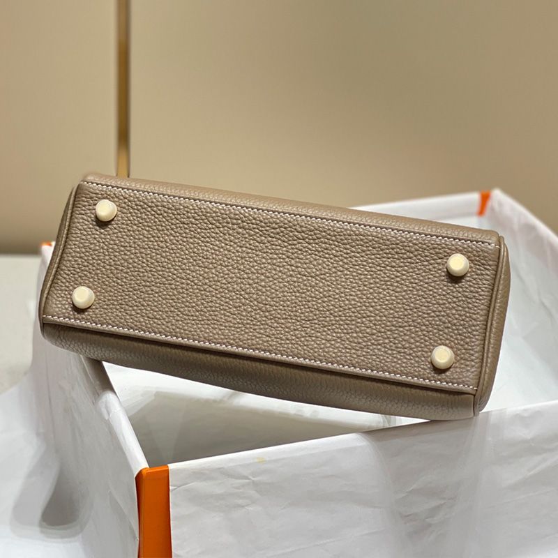 Hermes Kelly Bag Togo Leather Gold Hardware In Khaki