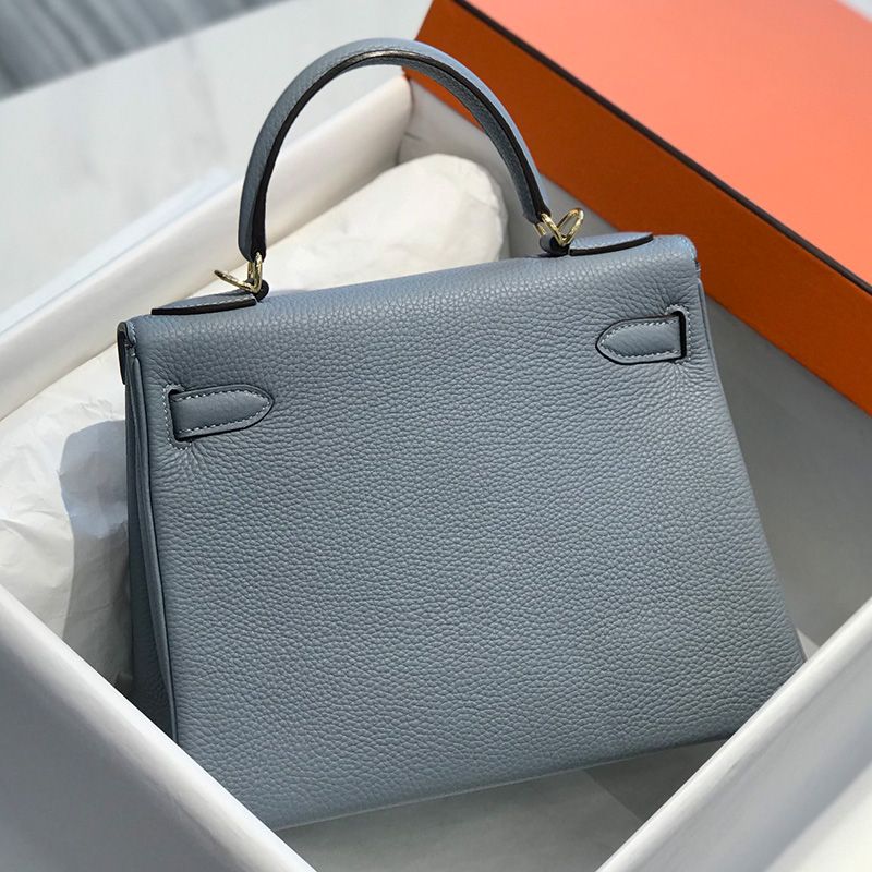 Hermes Kelly Bag Togo Leather Gold Hardware In Sky Blue