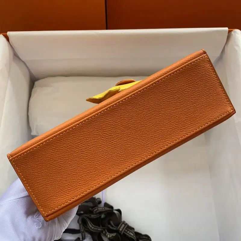 Cheap Hermes Kelly Pochette Epsom Leather Gold Hardware In Orange