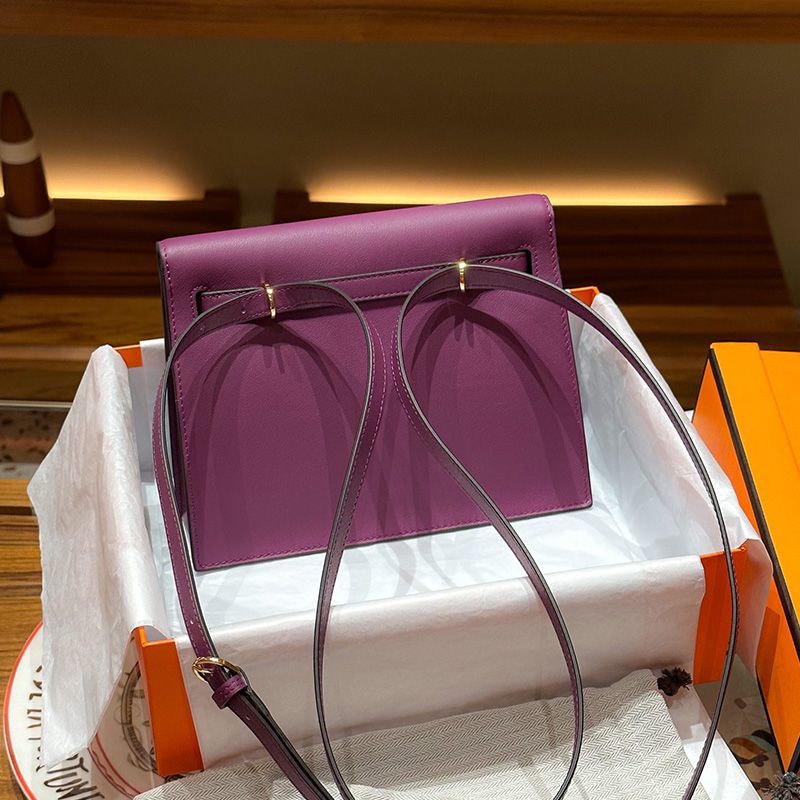 Hermes Kelly Danse Bag Swift Leather Gold Hardware In Purple