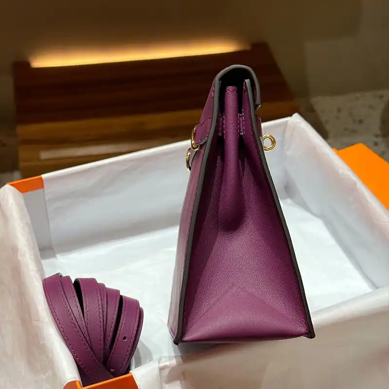 Affordable Hermes Kelly Danse Bag Swift Leather Gold Hardware In Purple