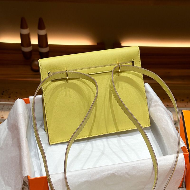 Hermes Kelly Danse Bag Swift Leather Gold Hardware In Yellow