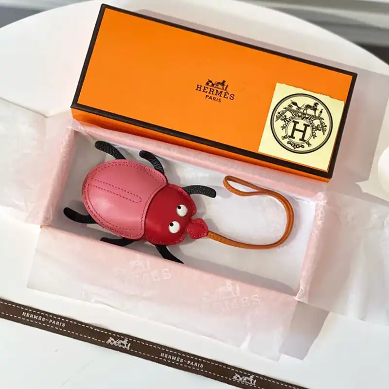 Cheap Hermes Ladybug Charm Leather