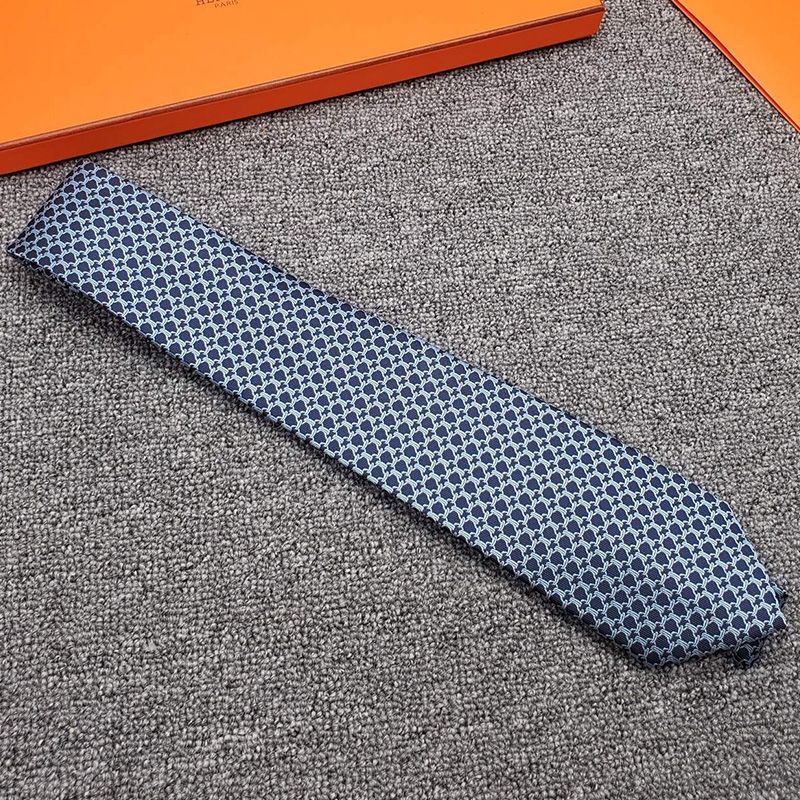 Hermes Le Pied A L'Etrier Tie In Blue