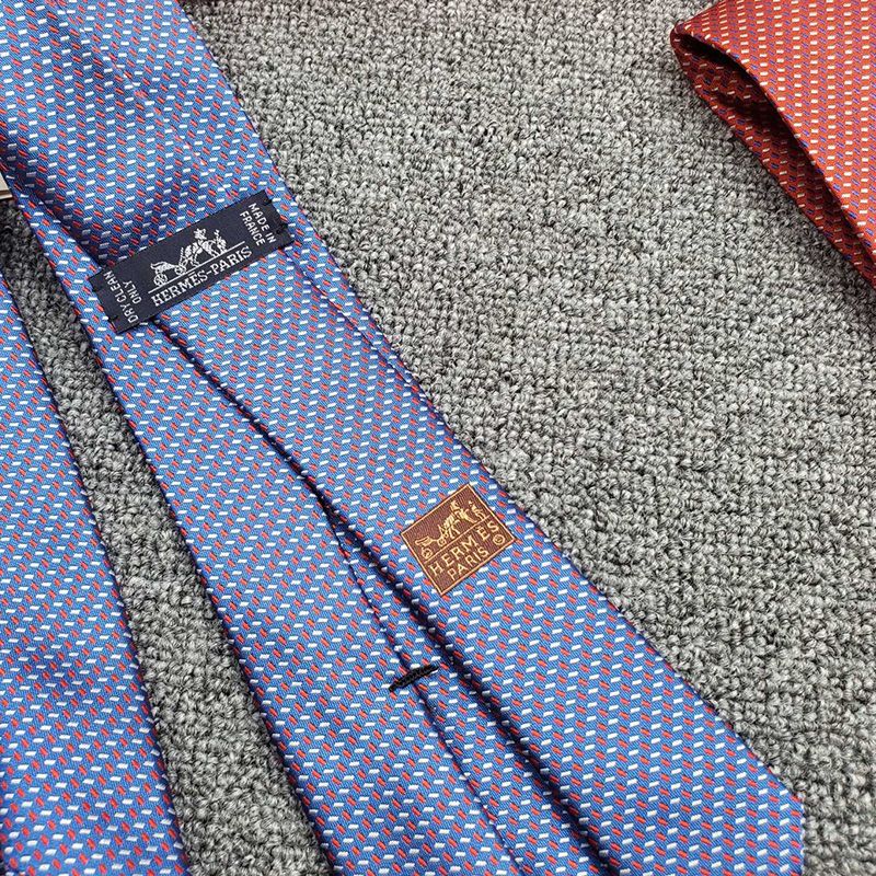 Hermes Maille De Soie 4 Temps Tie In Blue