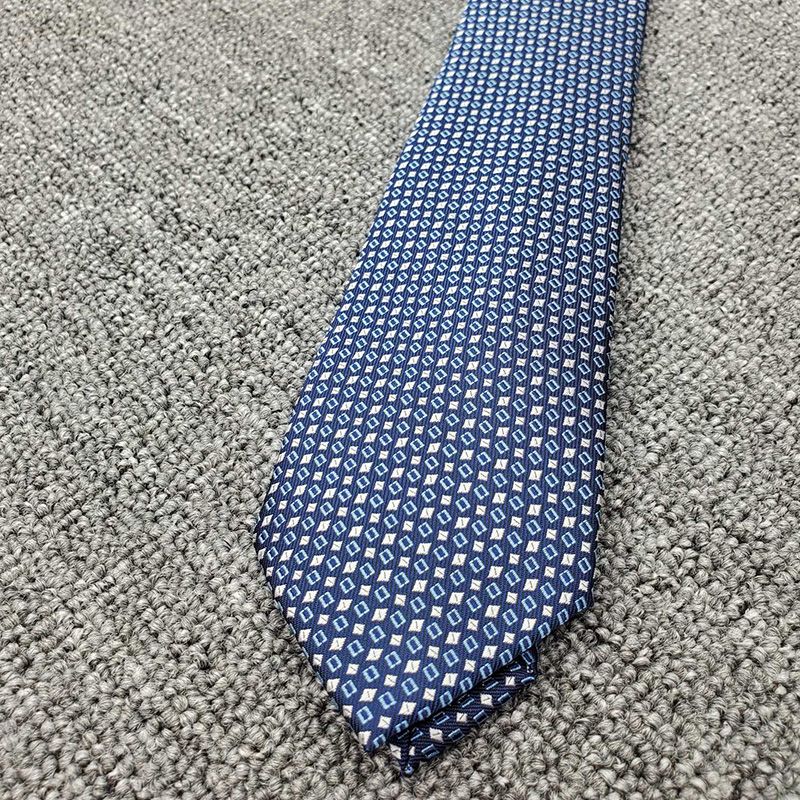 Hermes Maillon Shirting Tie In Blue