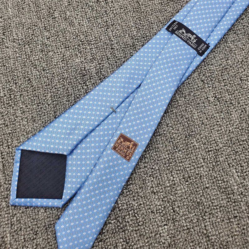 Hermes Maillon Shirting Tie In Sky Blue