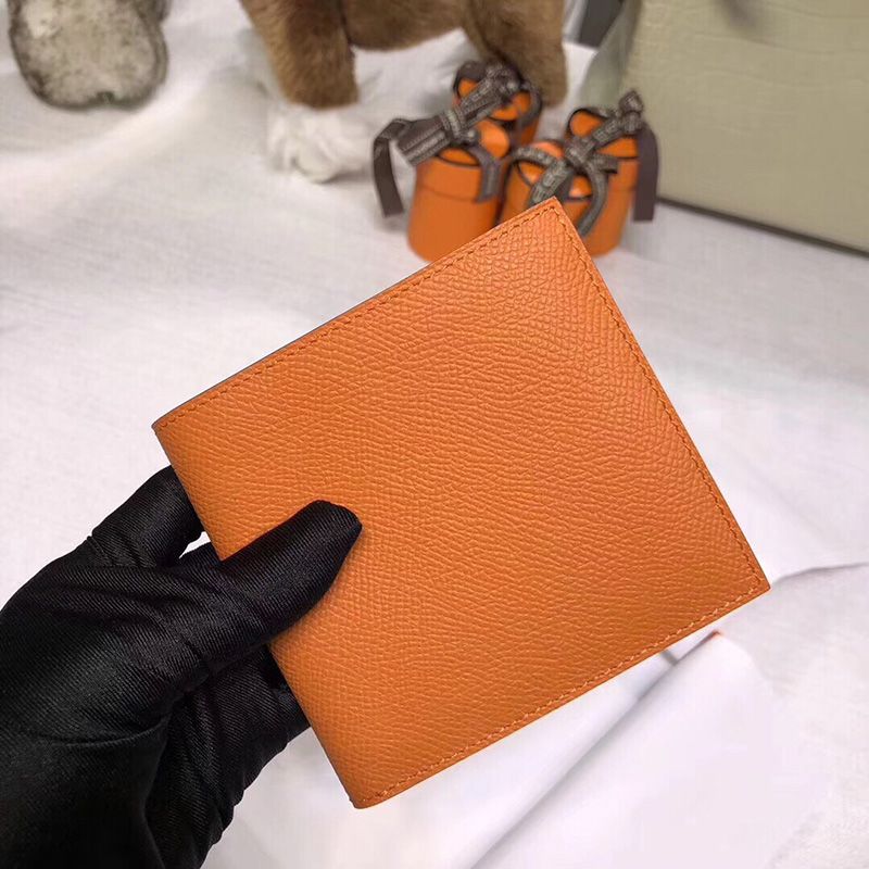 Hermes MC? Copernic Compact Wallet Epsom Calfskin In Orange