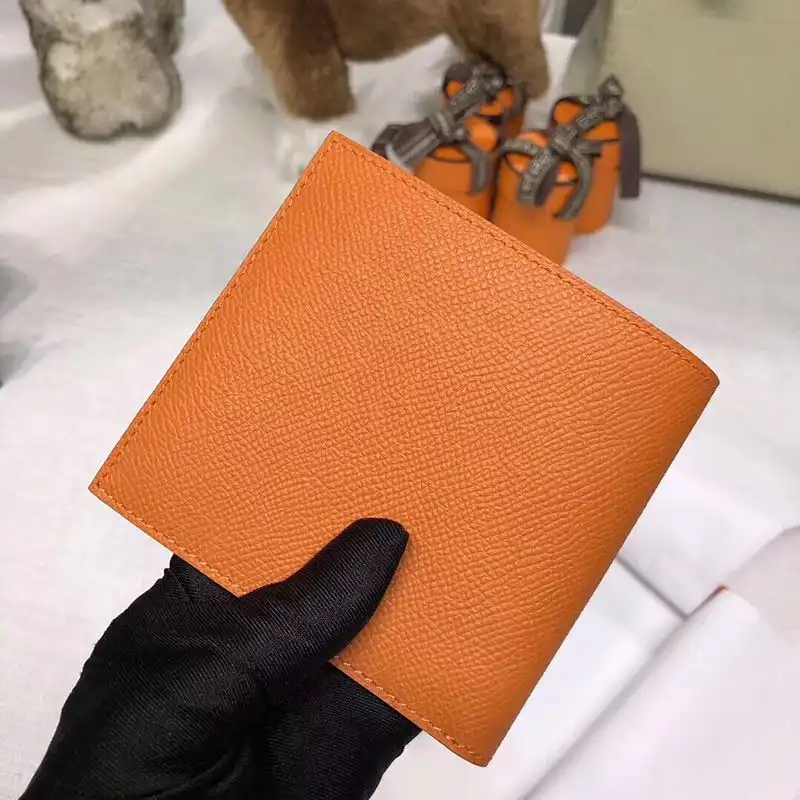 Cheap Hermes MC? Copernic Compact Wallet Epsom Calfskin In Orange