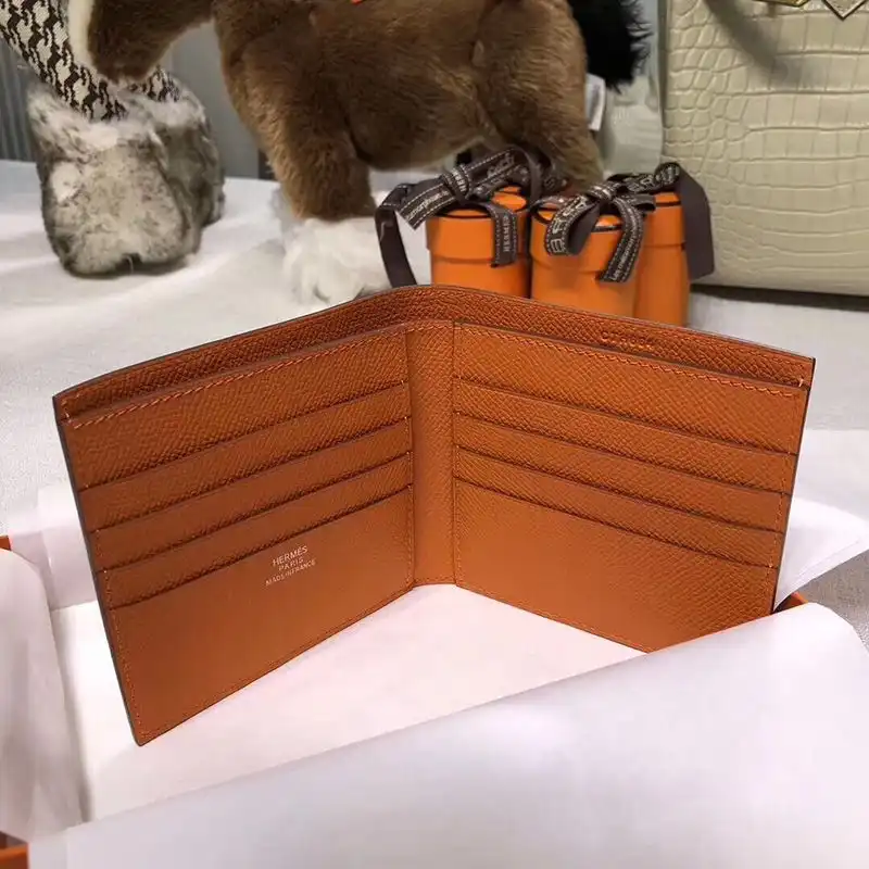 Cheap Hermes MC? Copernic Compact Wallet Epsom Calfskin In Orange