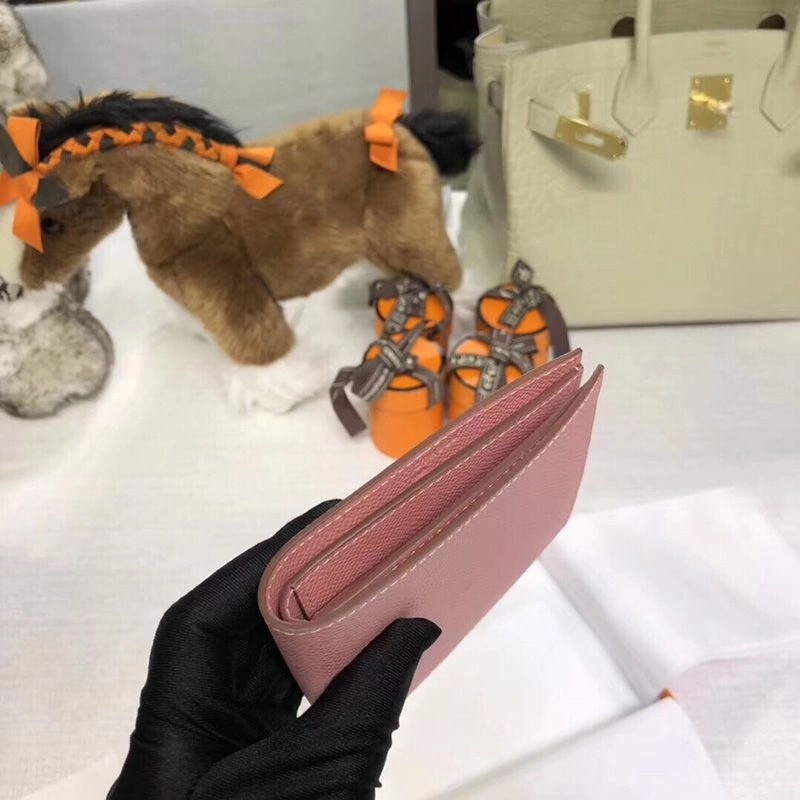 Ooutlet Factory Hermes MC? Copernic Compact Wallet Epsom Calfskin In Pink