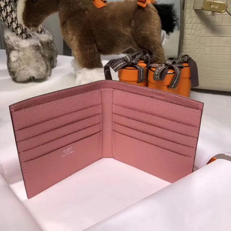 Affordable Hermes MC? Copernic Compact Wallet Epsom Calfskin In Pink