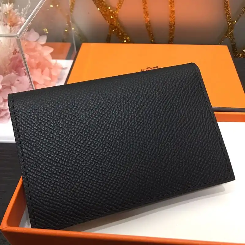 Hermes MC? Euclide Card Holder Epsom Calfskin In Black