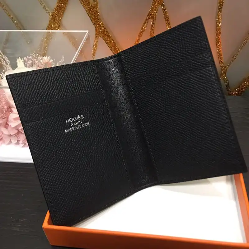 Cheap Hermes MC? Euclide Card Holder Epsom Calfskin In Black