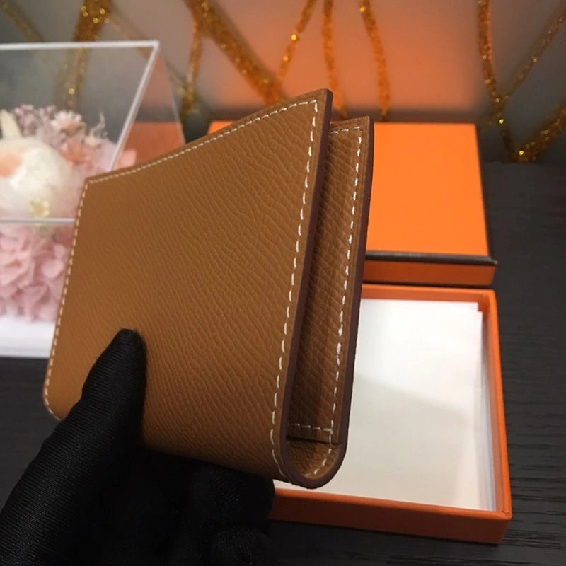 Cheap Hermes MC? Euclide Card Holder Epsom Calfskin In Brown