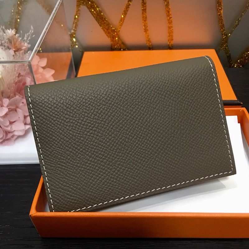 Hermes MC? Euclide Card Holder Epsom Calfskin In Khaki