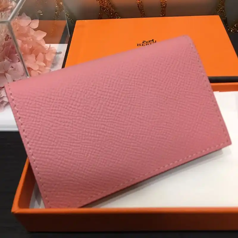 Hermes MC? Euclide Card Holder Epsom Calfskin In Pink